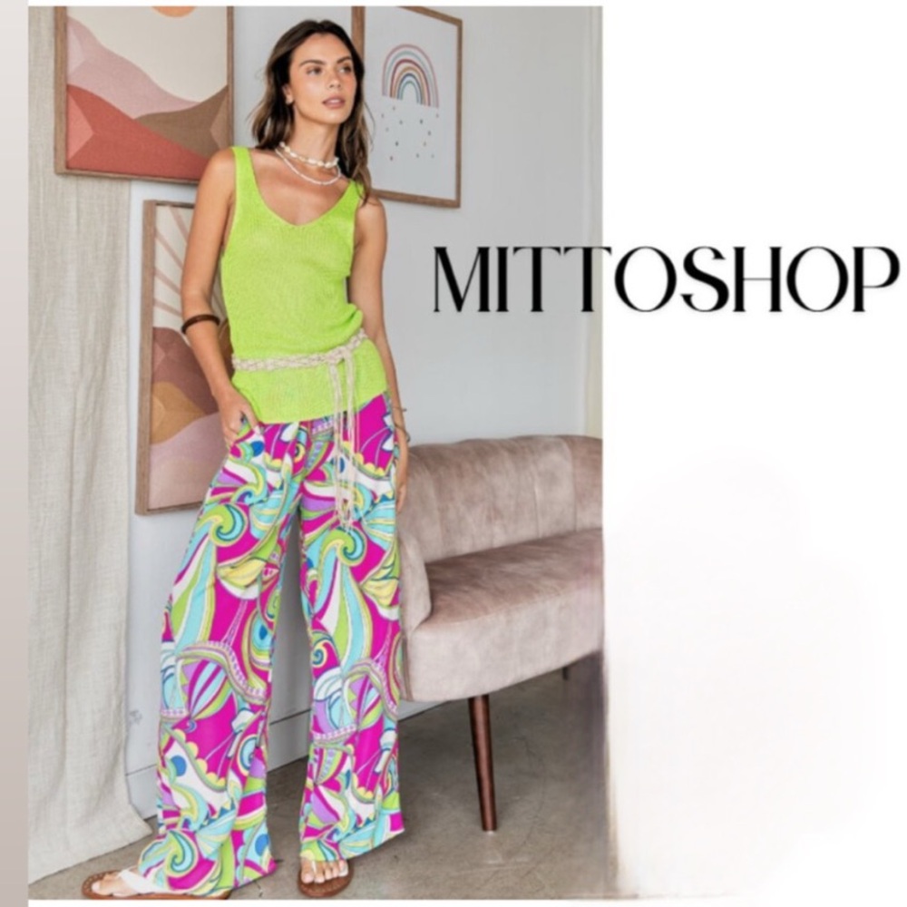 Mittoshop Women's Vibrant Wide Leg Palazzo Pants